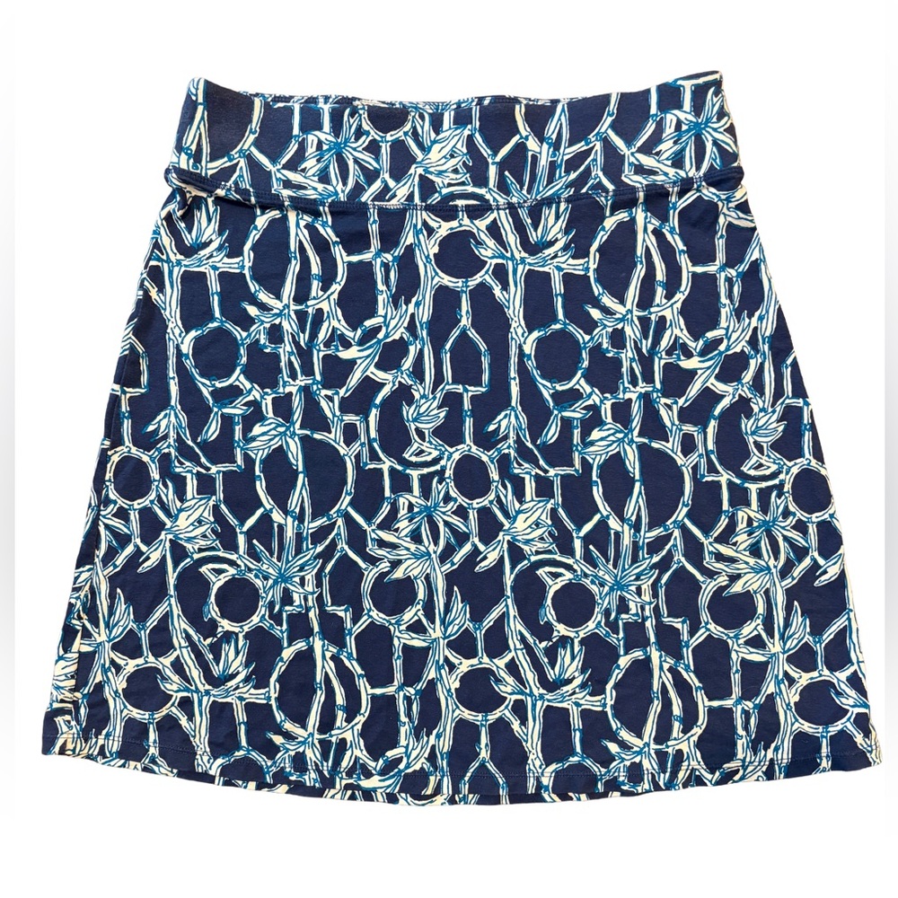 Lilly Pulitzer Navy and White A-Line Skirt